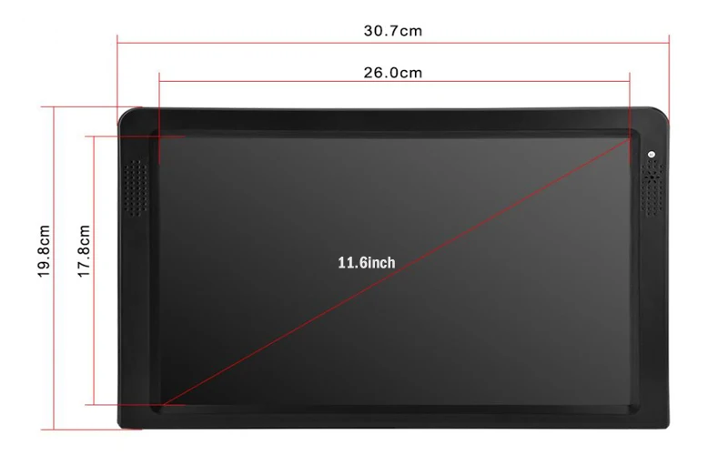 LEADSTAR 11,6 'светодиодный ATSC цифровой портативный ТВ MP4 MP3 плеер Поддержка AV/TF/USB/HDMI порт может быть в качестве автомобильного цифрового телевидения