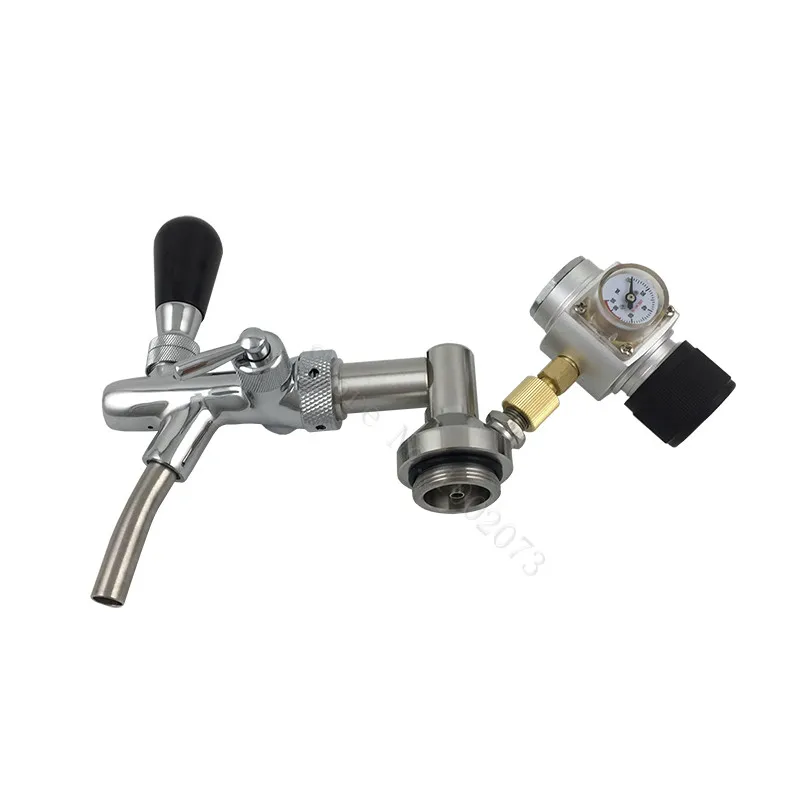 Stainless Steel Mini Keg Tap Dispenser with adjustable beer tap and CO2 Injector Premium for 2L 3.6L 5L Beer Keg growle (5)
