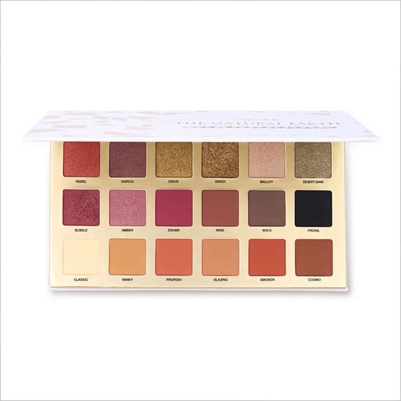 18 Colors Eyeshadow Disc Shiny Pearlescent Earth Color Portable Beauty Glazed Shadow Pallete Shimmer Makeup Cosmetics Waterproof