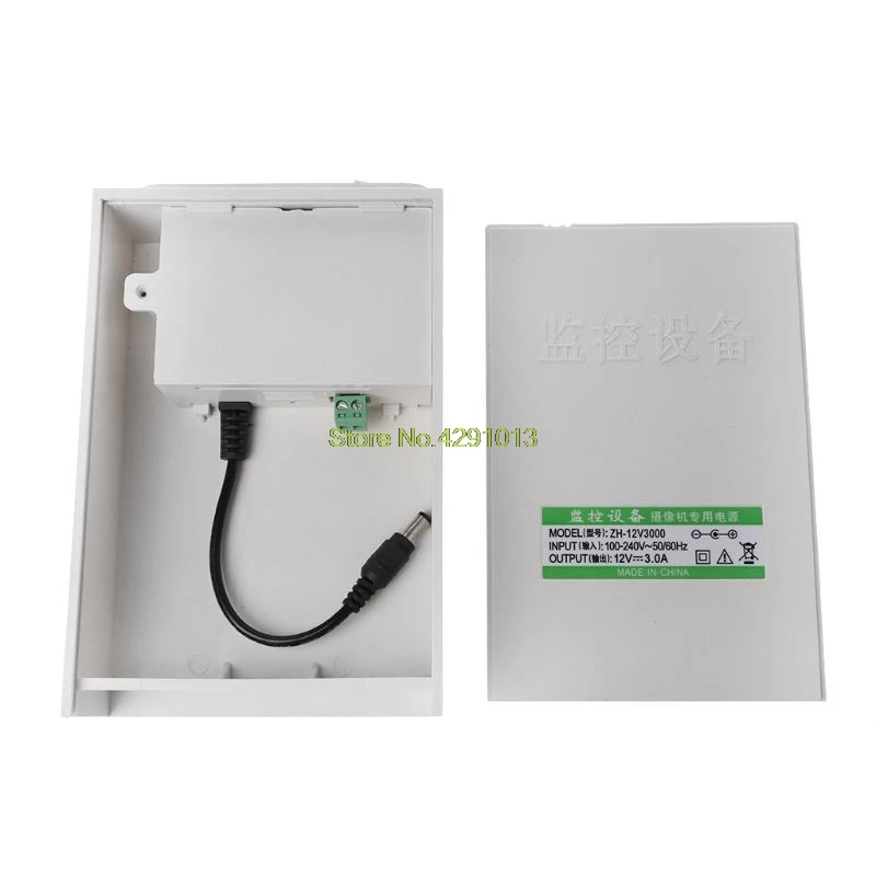 

Power Adapter Charger 12V 3A Waterproof Rainproof Outdoor Wall Hanging for Monitor CCTV CCD Security Surveillance Camera