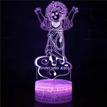 

Mermaid 3d lamp Remote Touch switch White base Lovely 7 color change 3d Light Fixtures Luminaria Led Night Light