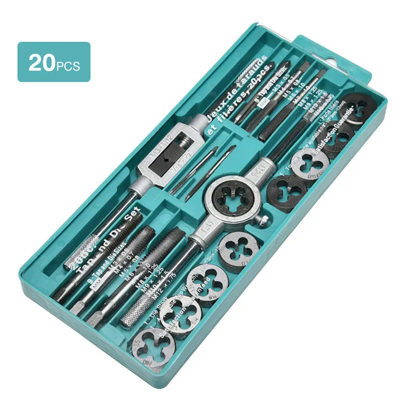 

12pc 20pc Tap Die Set 1/ 16''-1/2'' NC Screw Thread Plugs Taps Alloy Steel Metric Hand Screw Taps Tap Twisted Hand Tools New