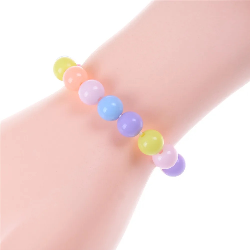 Acrylic Handmade DIY Candy Color Beads Bracelets For Girls Fashion Jewelry pulseira feminina