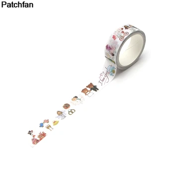 

20pcs/lot Patchfan Wedding theme funny DIY Scrapbooking Sticky Adhesive washi Paper Tape Printed Patterns stickers A1959