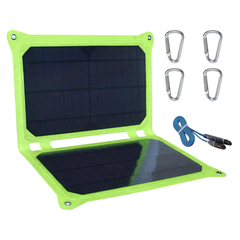 14W Mobile Phone Charger Dual USB 5V 2A Solar Panel ETFE Solar Charger panels for Smartphones tablets 5V USB-Powered devices