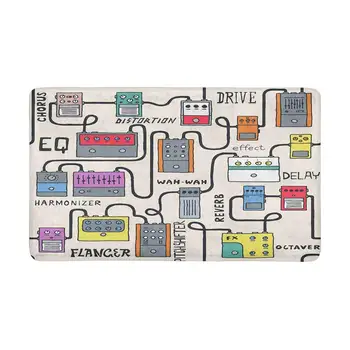 

Colorful Guitar Pedals Anti-slip Door Mat Home Decor Personalized Indoor Entrance Doormat
