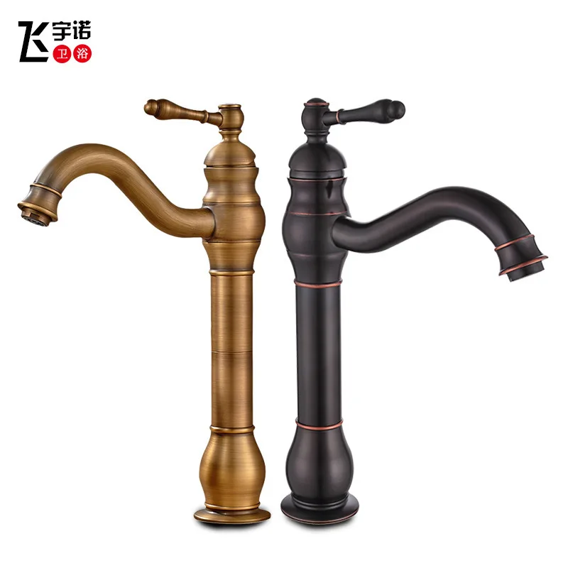 

All copper black antique continental basin faucet lavatory faucets wholesale toilet cold and hot mix faucet tap