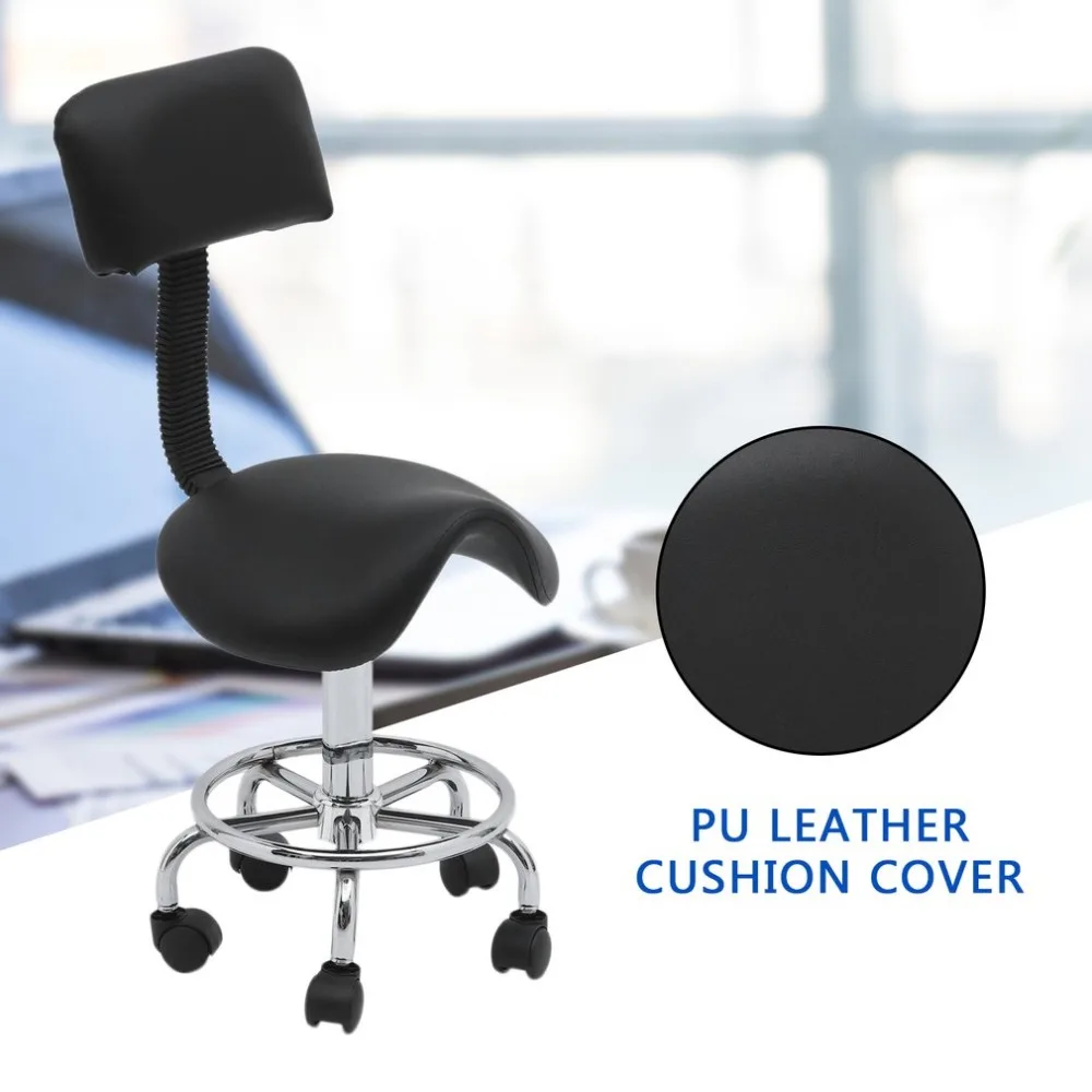

Adjustable Salon Stools Ergonomic Hairdressing Styling Chair 360 Degree Beauty Chair Rolling High Back Saddle Stool