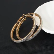 

Hot Party Earrings Fashion Trendy Big Round Hoop Earrings Circle Elegant Simple Pierced Silvery/Golden