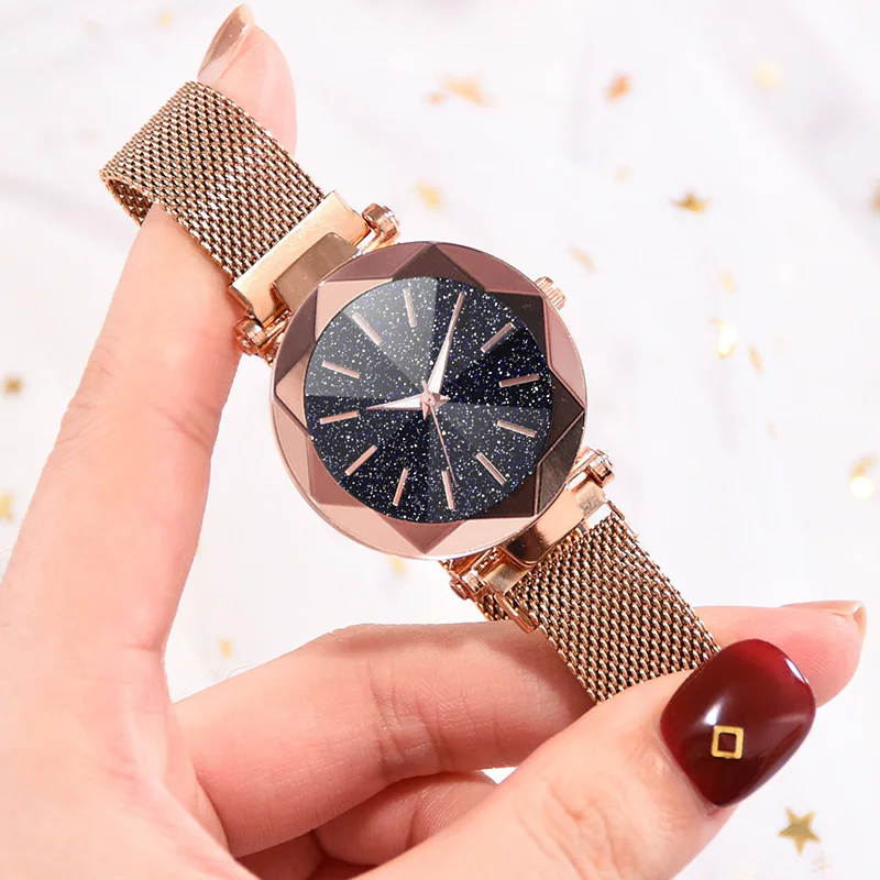 

Exquisite Luxury Ladies Watch Starry Sky Female Quartz Wrist Watch Elegant Women Watches Bracelet Watch Montre Femme 2019 Gift