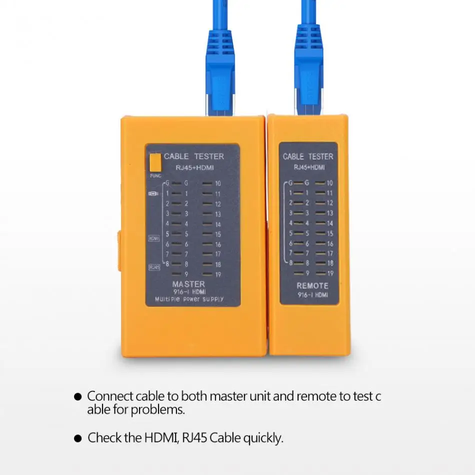 HDMI высокой четкости цифровой кабельный тестер Портативный RJ45 Кабельный тестер трекер