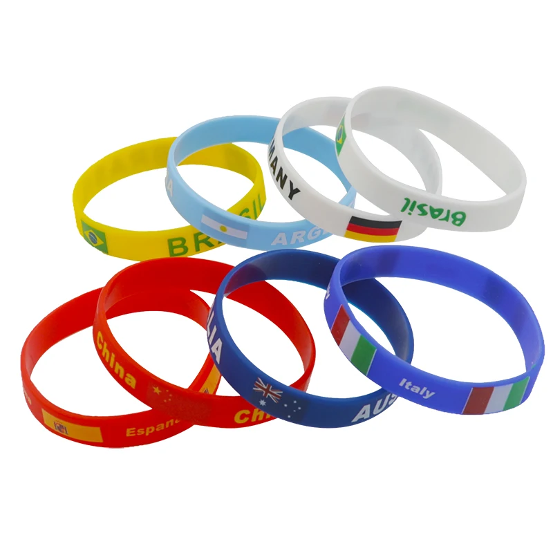 Buy 1 Pcs Silicone Bracelet For World Soccer Football Fans Bracelet Soccer fan