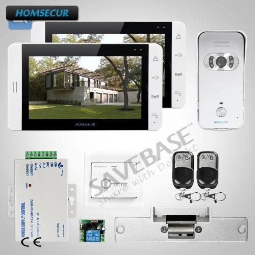HOMSECUR 7 "Умный дверной звонок видео и аудио с датчиком-контролируемыми ИК-подсветкой для качественного ночного видения