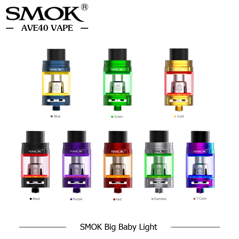 

Original SMOK TFV8 Big Baby Light Edition Tank Update Electronic Cigarettes Atomizer 5ml Capacity For M2/Q2/T6/T8/X4 Coil