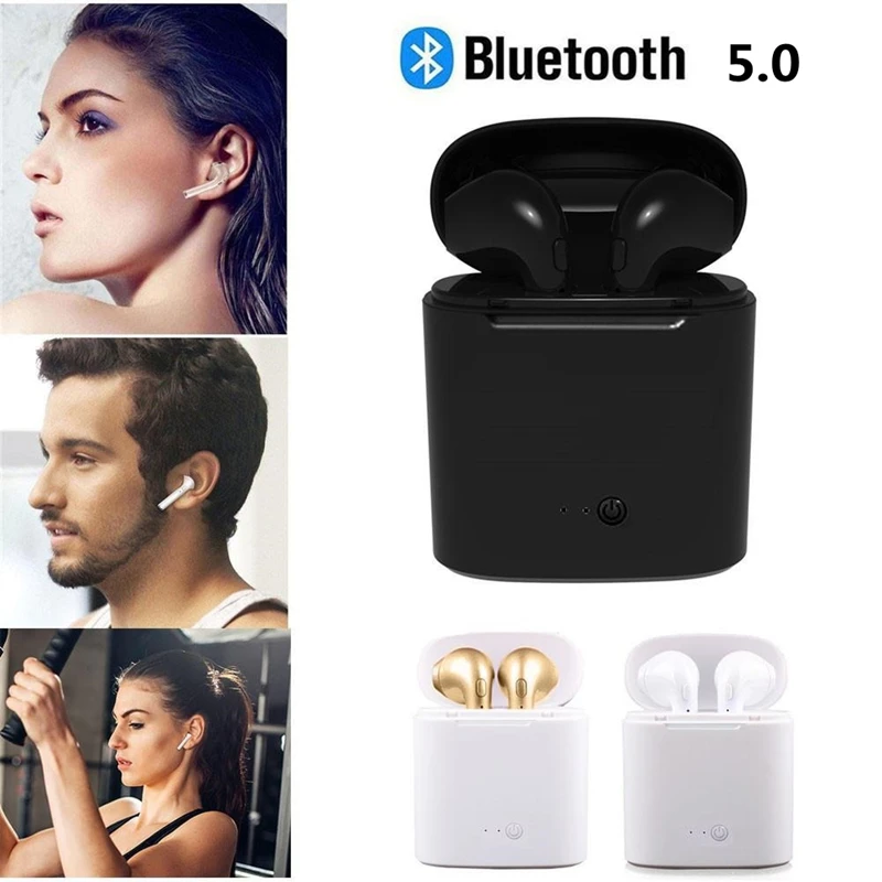 Беспроводные наушники портативная Bluetooth гарнитура i7s tws вкладыши для iPhone XR X 8 7 Plus