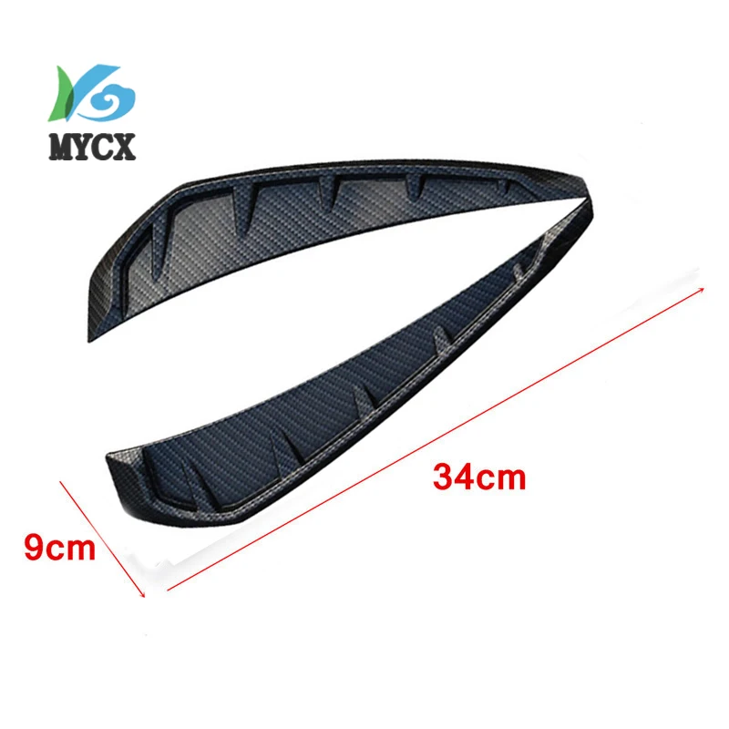 NEW 2PCS Car Body Fender Cover Trim Exterior Kit Fit For Honda Civic Carbon Fiber Look