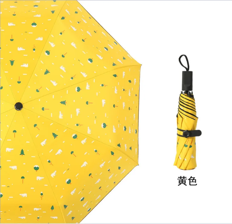 Top Quality Umbrella Men Rain Woman Windproof Large Paraguas Male Women Sun 3 Floding Umbrella Outdoor Parapluie - Цвет: 2