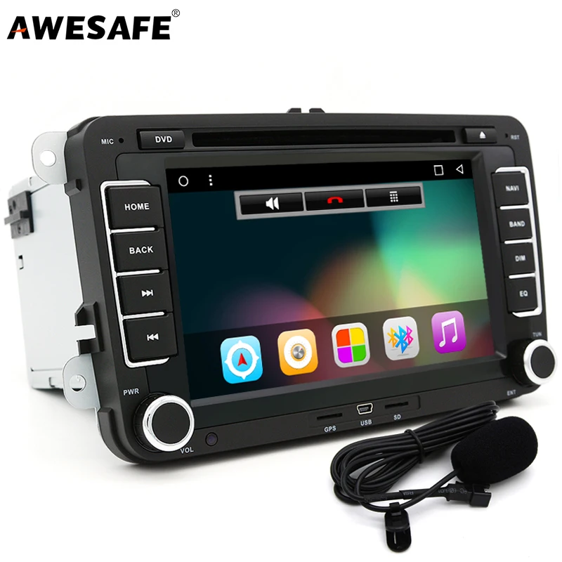 AWESAFE 2 Din Quad core Android 6.0 Car DVD Radio Player 3G WIFI BT GPS