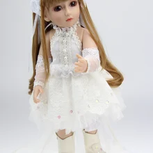 Новинка, 45 см, реалистичные SD/BJD, виниловые игрушки для новорожденных, ручная работа, белое платье принцессы, Детская домашняя кукла, свадебный подарок