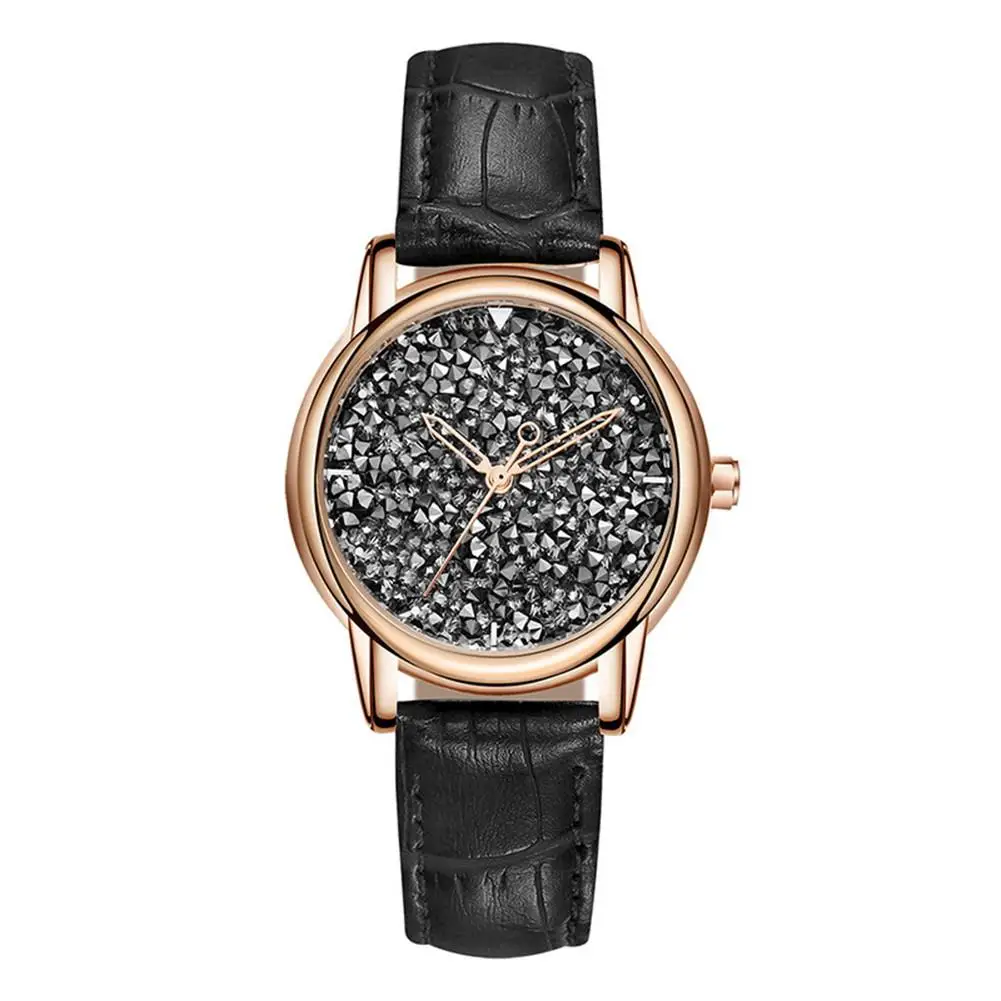 

MISSKY Women Men Dial Quartz Watch with Leather Watchband Unisex Boy Girls Fashion Wristwatch 6 colors Ornament Gift Watches
