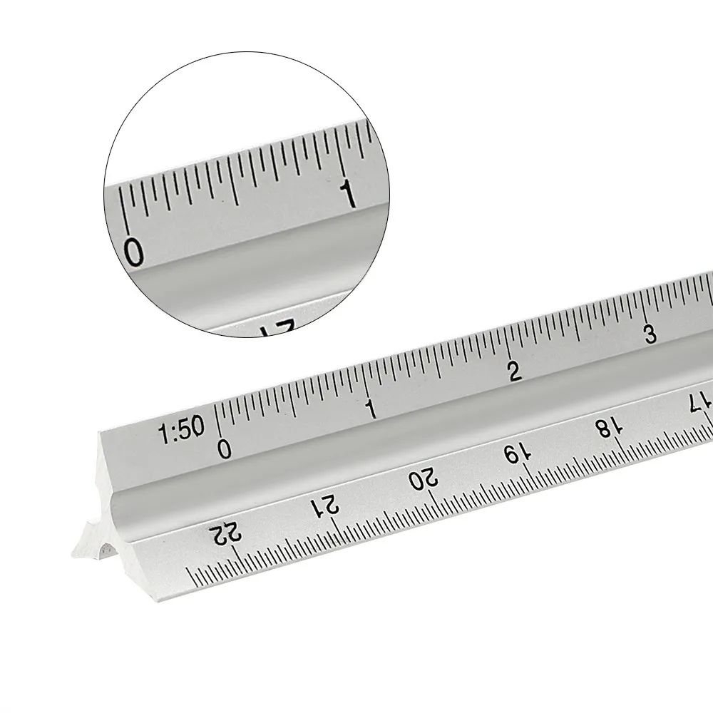 DIYWORK 30 см треугольная шкала архитектурный инженер технический чертеж линейки измерительные инструменты многопропорциональный алюминиевый сплав