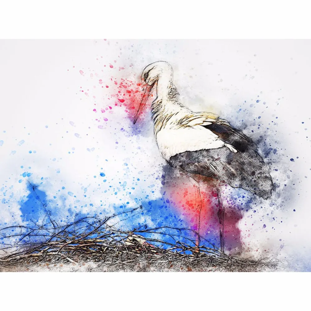 

2018 5D DIY Diamond Painting Painted Animals swan Mosaic Embroidery Animal Cross stitch Embroidery Crafts Decoration needwork