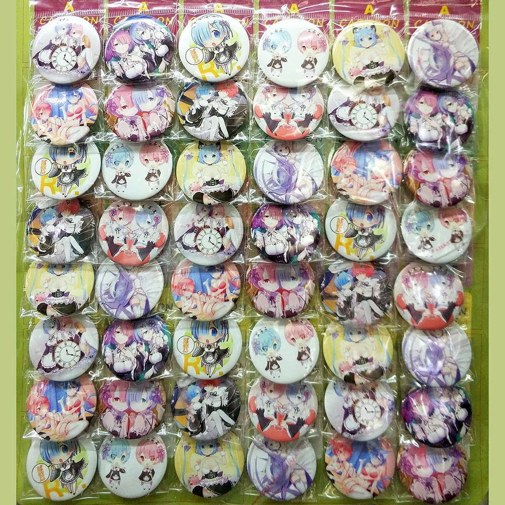 

Love Thank You Re Zero Starting Life in Another World Rem Ram 45MM PIN BACK BADGE BUTTON BROOCH GIFT Party Xmas BAG