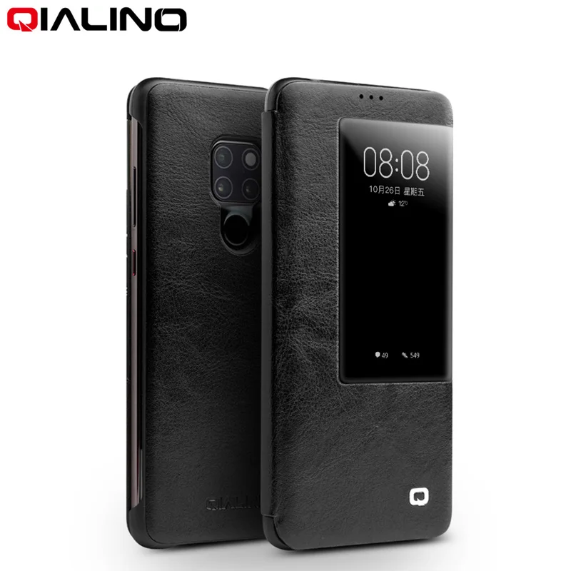 QIALINO стильный тонкий чехол из натуральной кожи для huawei mate 20 Pro роскошный флип
