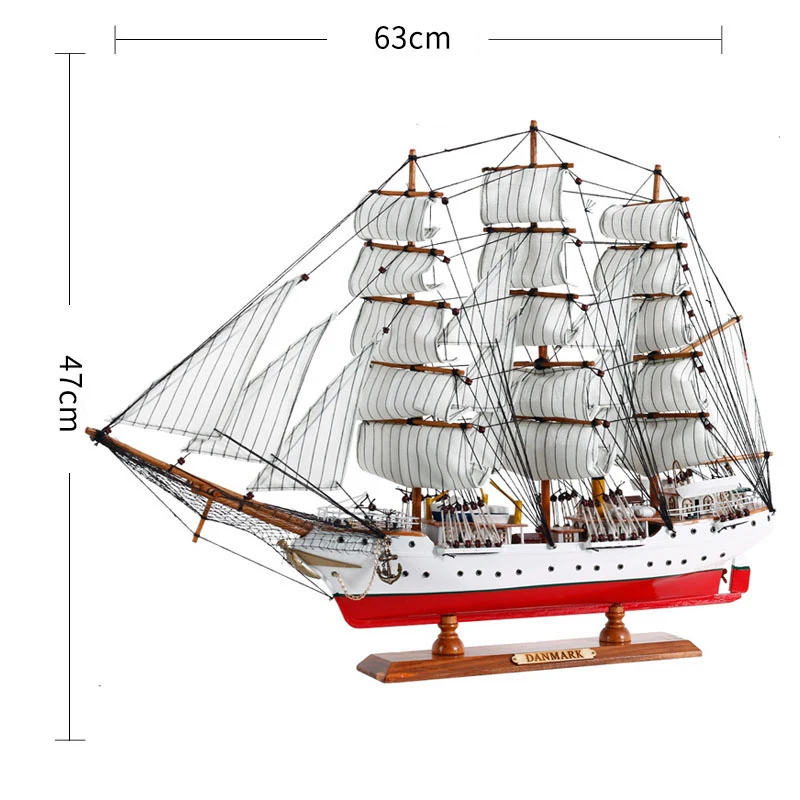 Средиземноморская Парусная модель украшения, деревянная лодка, украшенная деревянной лодкой, ручная модель, Европейский подарок, аксессуары для рукоделия
