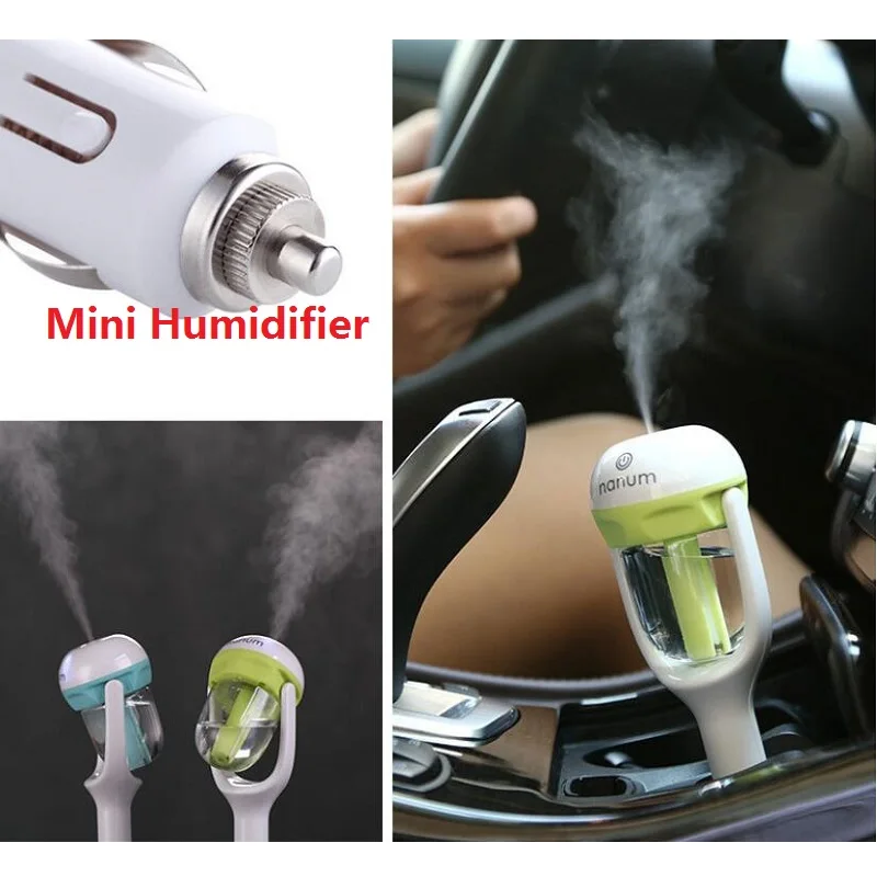 

Car Aroma Diffuser 12V Steam Air Humidifier Mini Air Purifier Aromatherapy Essential Oil Diffuser Portable Mist Maker Fogger