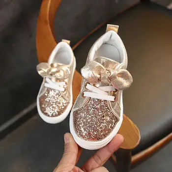 

Kids Shoes Girls Sneakers 2019 Autumn Girls New Fashion Big Bowknot Shoes Soft Children Breathable Non-slip Shoes For Girls
