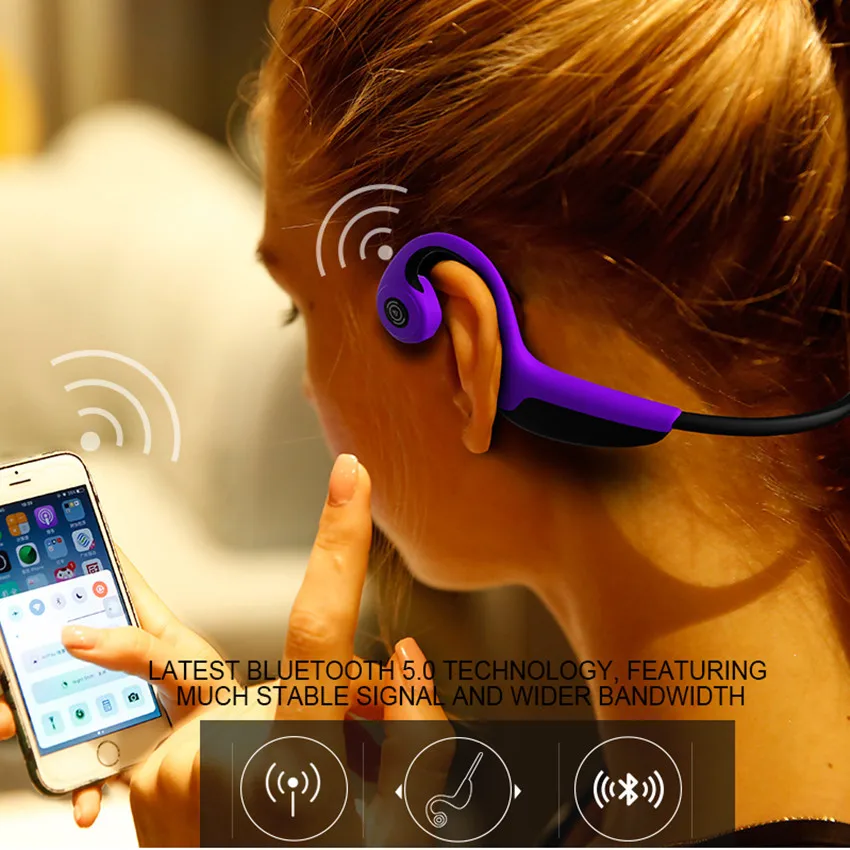 ASKMEER Z8 костной проводимости гарнитура Bluetooth 5 0 Наушники Беспроводные спортивные