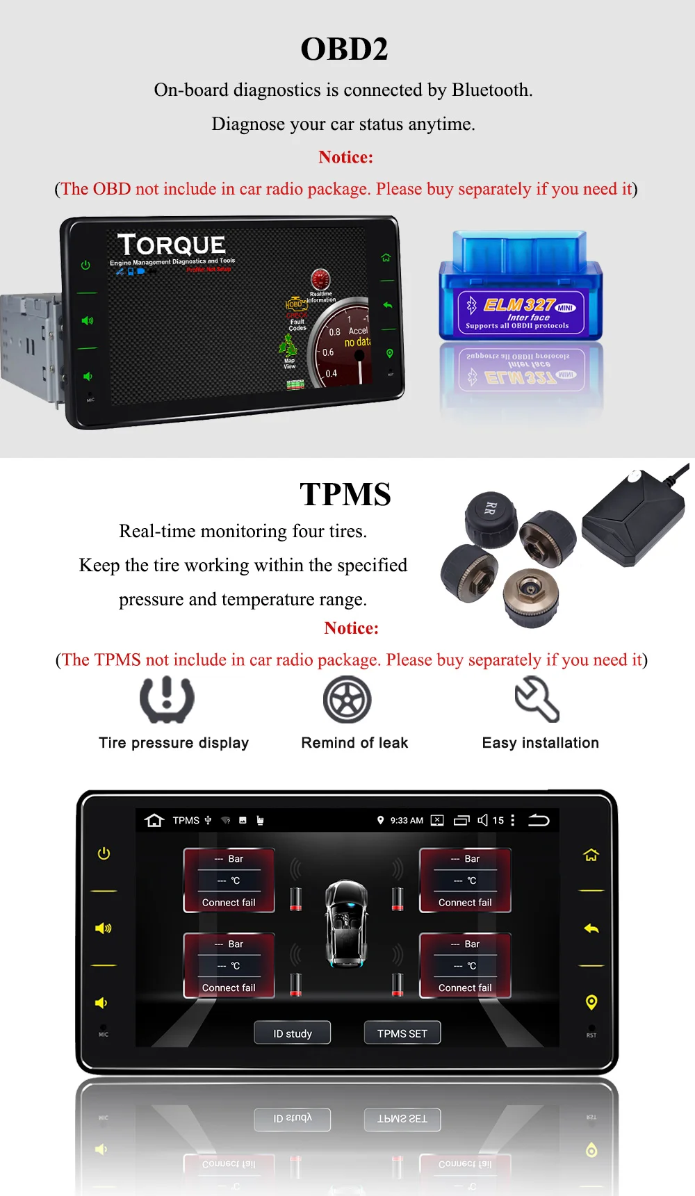 Perfect New 6.2" 1Din 4+32GB Android 8.1 Car Radio Audio Stereo Support 4G LTE SIM Network/DSP Octa Core GPS Carplay Multimedia Player 8