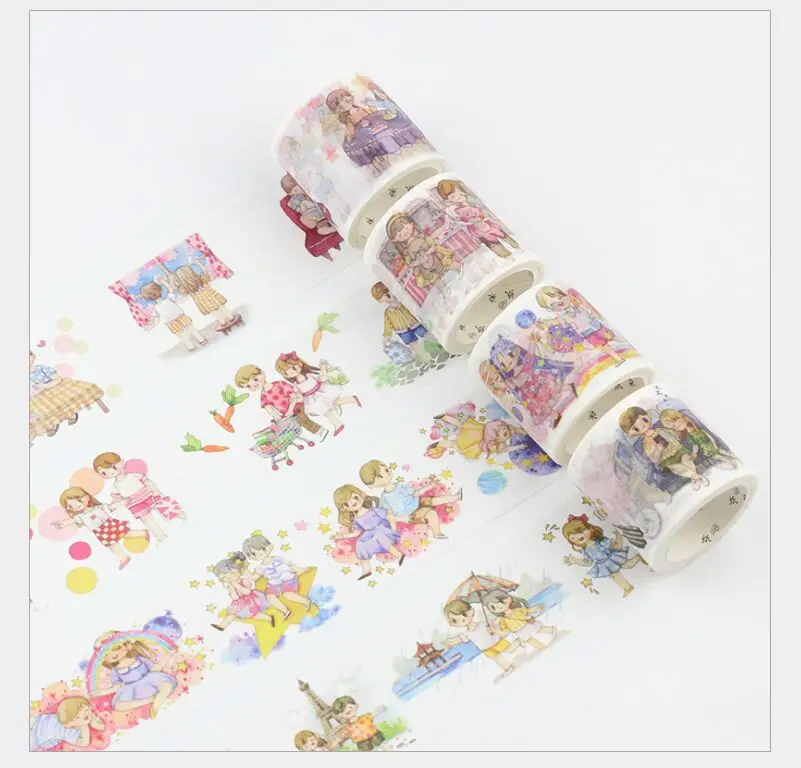 3CM Wide Water Color Halo Dyeing Colorful Washi Tape Adhesive Tape DIY Scrapbook