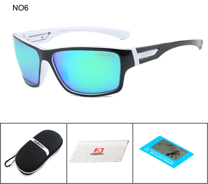 DUBERY поляризованные солнцезащитные очки для мужчин и женщин для вождения спортивные солнцезащитные очки Высокое качество Дешевые Роскошные брендовые дизайнерские Oculos UV400 - Цвет линз: C6