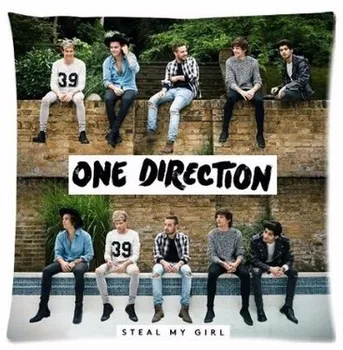

Luxury Printing Brand New Music Stars One Direction 1D Signature Funny Square Zippered Throw Square Pillowcase Pillow Cover