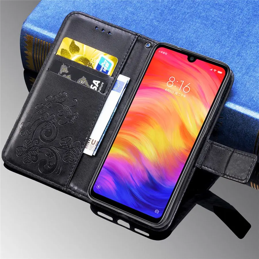 

for Xiaomi Redmi Note 7 Note7 Sun Flowers Flip Wallet Soft Silicone Leather Matte Skin TPU Case Cases Cover Protection