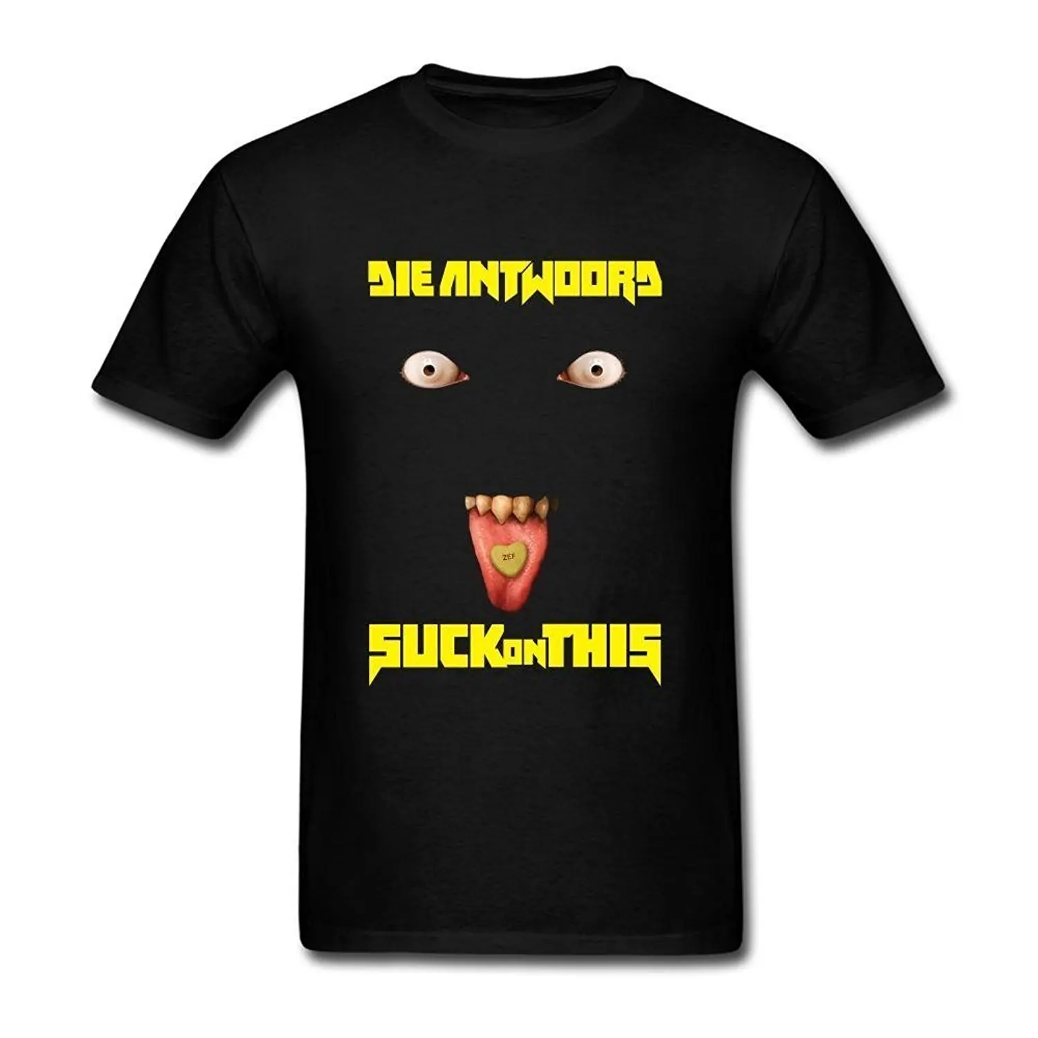 Men's Die Antwoord Suck On This T Shirt Cotton Short O-Neck Broadcloth Casual Solid | Мужская одежда