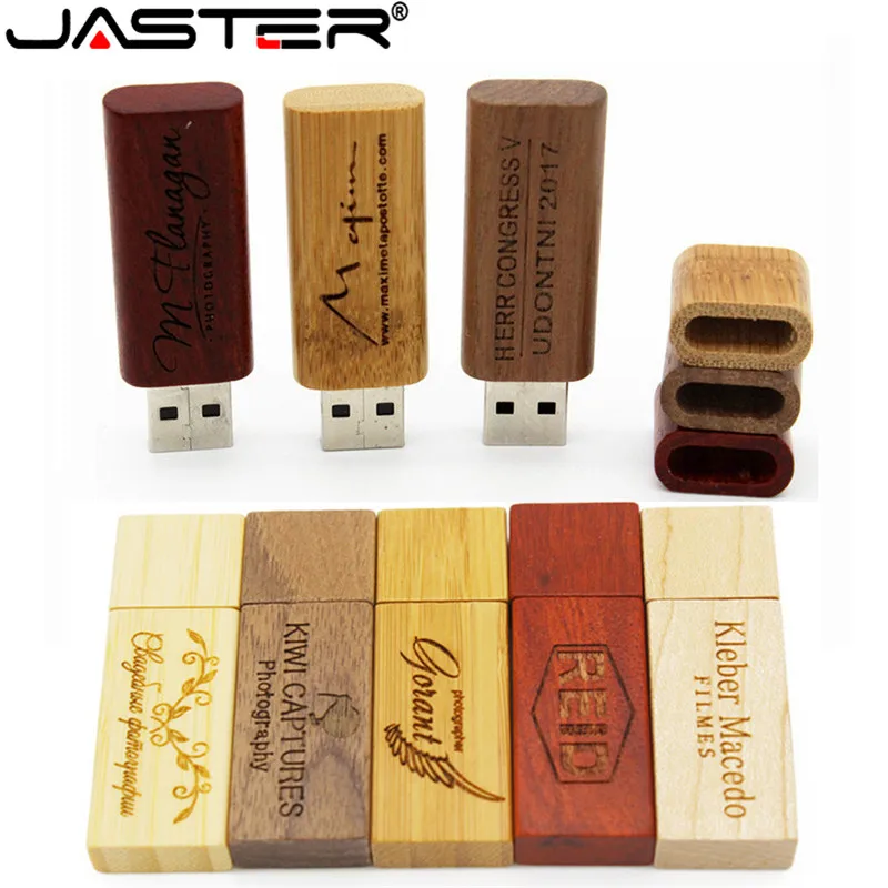 JASTER (1 шт. бесплатный логотип) Деревянная Карта памяти usb флеш накопитель из