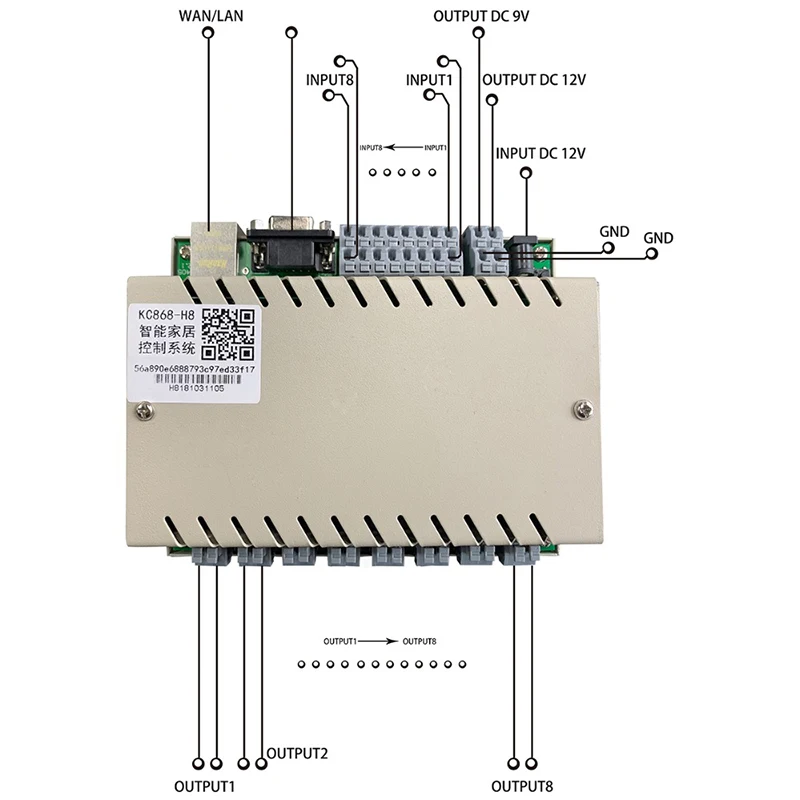 Intelligent Smart Home Automation Domotica Hogar Casa WiFi Module Controller Relay Switch System Remote Control APP 8 Channel