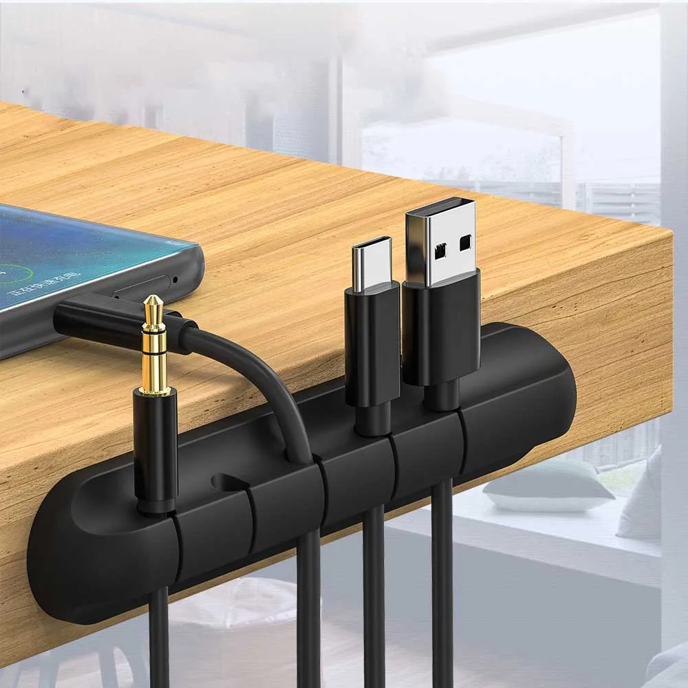

Universal Cable Manager Soft Silicone 3Ports 5Ports Cable Clip
