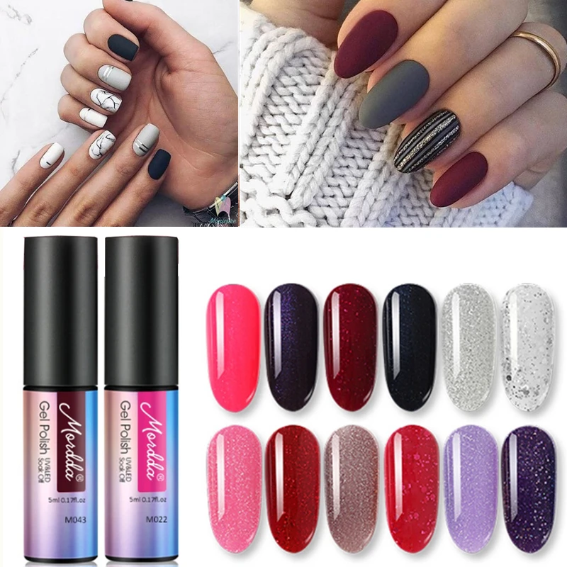 

Pure Color Nail Gel Polish Soak Off UV Gel Nail Polish Hybrid UV Semi Permanent Gel Polish Esmalte Varnish Nail Art 60 Color 5ML