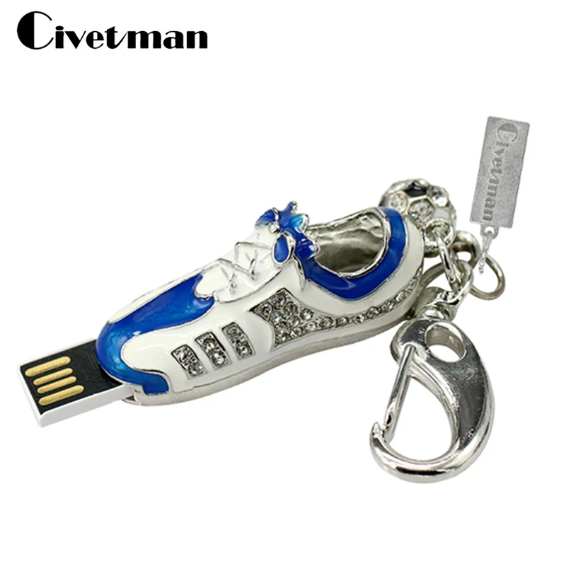Металлический USB флеш накопитель с кристаллами 4 ГБ 8 16 32 64 128 256 2 0|flash drive|pen drive64gb