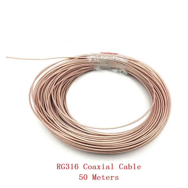 

MINCO HEAT 50m 150ft RG316 Coaxial Cable Wires Low Loss Extension Cords RF Coaxial Cable 50 Ohm