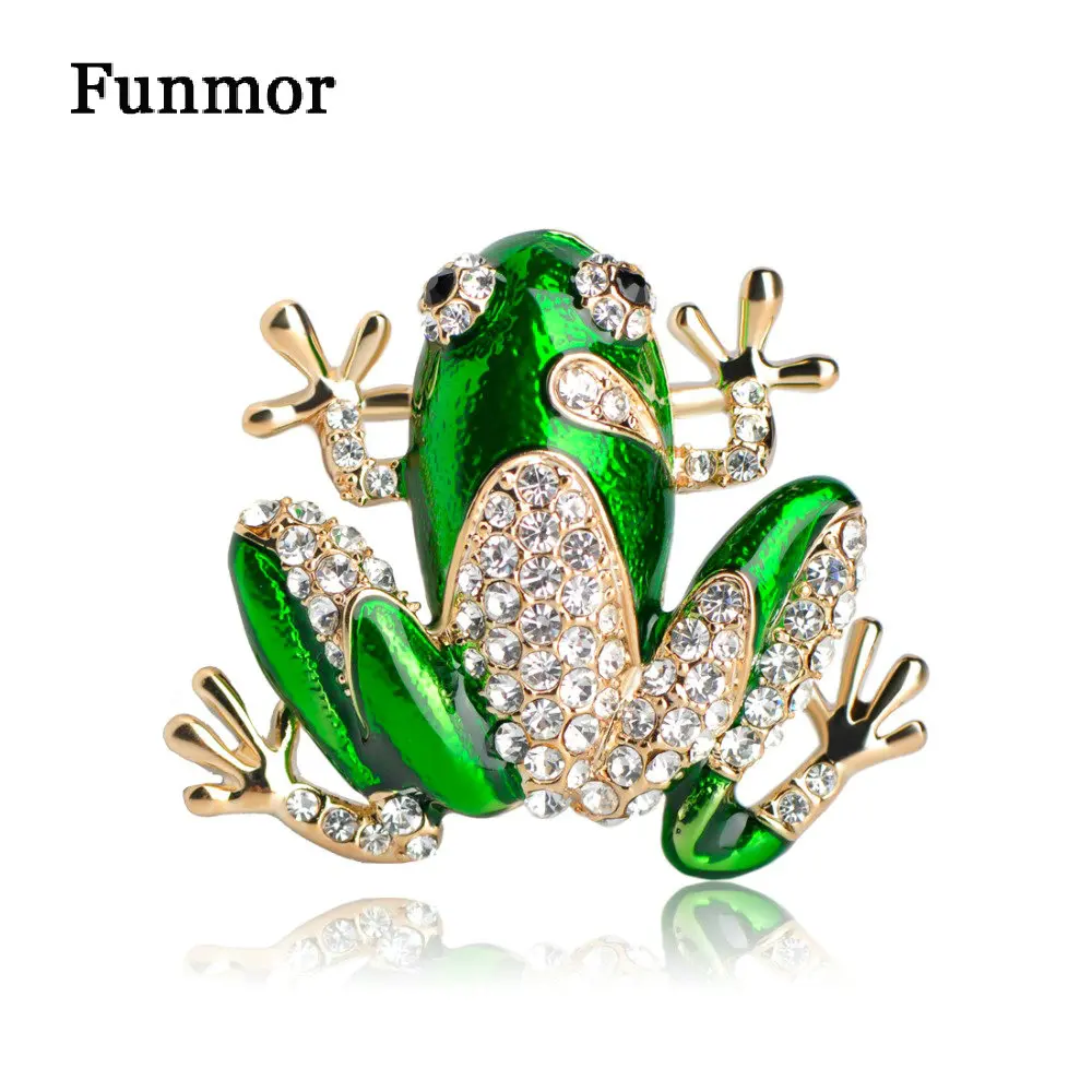 Blucome Новая Эмаль Брошь Pin С Кристаллами Esmalte Зеленая Фея Животных Ору Joyas Мода Mujer