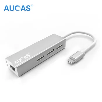 

AUCAS 100Mbps Ethernet Network Adapter RJ45 to Type c USB 2.0 ntework card Switch Ethernet USB Adapter