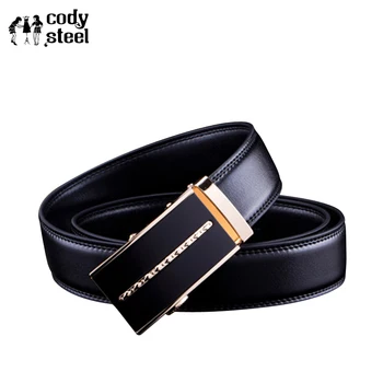 

Cody Steel Man Leather Belts PU Leather Casual Automatic Buckle Black Belt For Men Fashion Popular Luxury Male Brand Belts