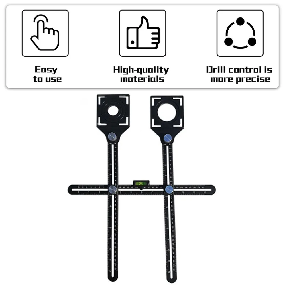 Складная линейка, плиточный дырокол, Универсальный Регулируемый каменный стеклянный фиксированный перфорированный Многофункциональный плиточный инструмент