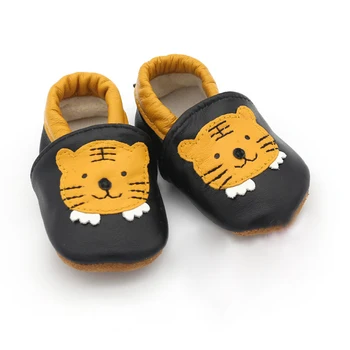 

Angelatracy 2019 New Arrival Soft Infant Leather Baby Child Shoe Non-slip Tiger Animal Patchwork Toddler First Walker Prewalker
