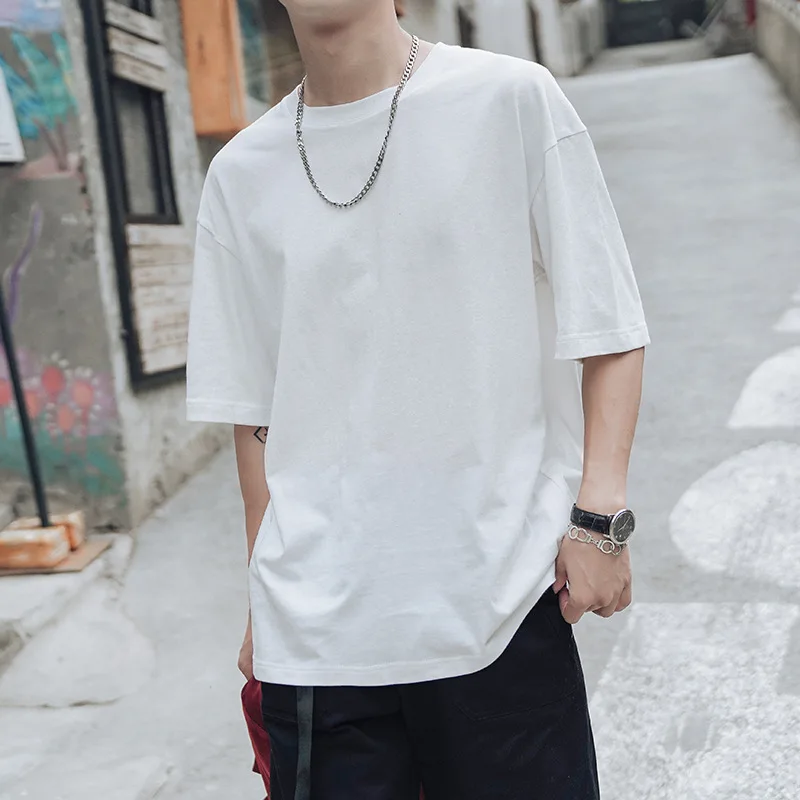

Sleeve T Pity Trend Easy 7 Part Sleeve Solid Color Joker Fivepence Round Neck Rendering Unlined Upper Garment 12 Color T Pity